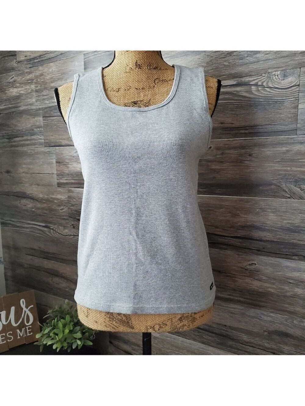 Champions Gray Tank Top Women's Size XL Cotton Spandex